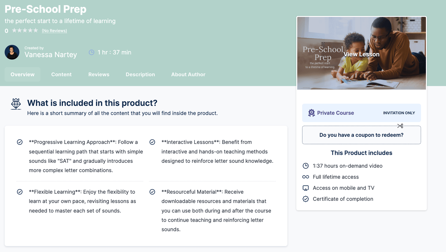 Pre - School Prep (Digital Video Lessons) - Read 2 Exceed